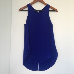 Wilfred blue silk sleeveless top from Aritzia